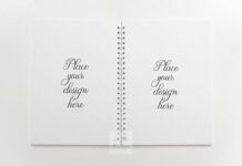 Notebook Spiral Note Pad Mockup Poster 1