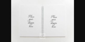 Notebook Spiral Note Pad Mockup Poster 1