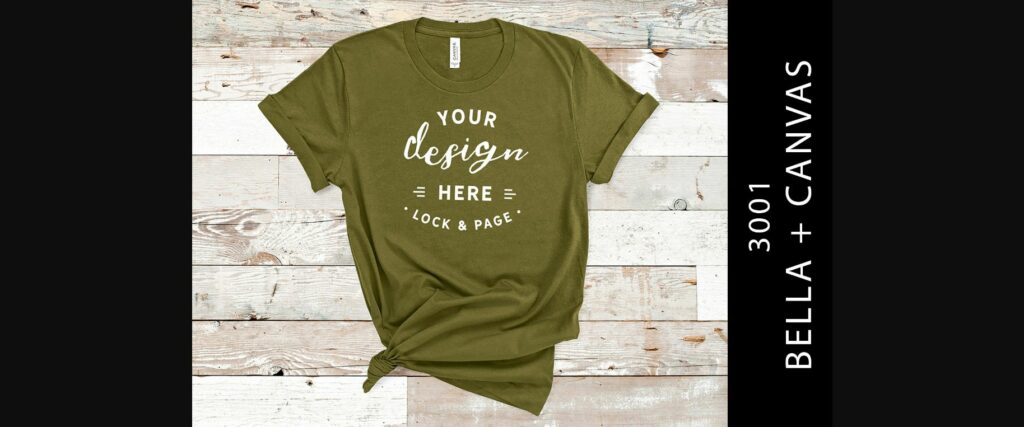 Olive Bella Canvas 3001 T Shirt Mockup Poster 1