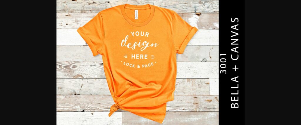 Orange Bella Canvas 3001 T Shirt Mockup Poster 1