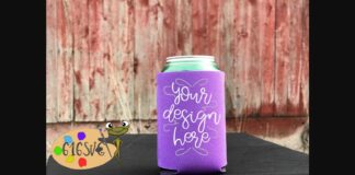 Orchid Can Cooler Mockup Poster 1