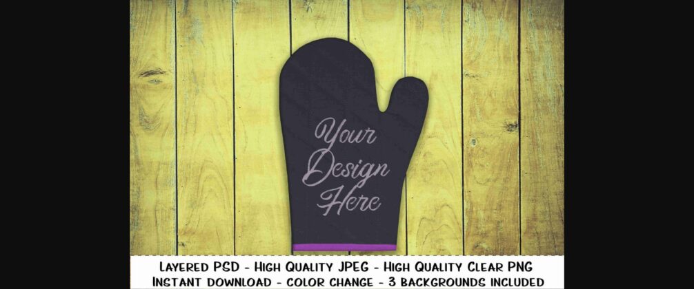 Oven Mitt Editable Photorealistic Product Mockup Layered Poster 4