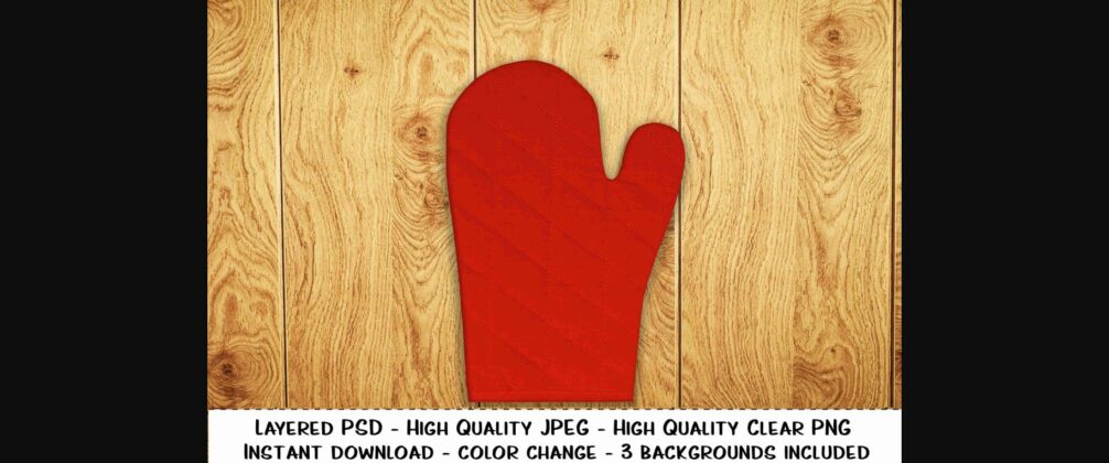 Oven Mitt Editable Photorealistic Product Mockup Layered Poster 5