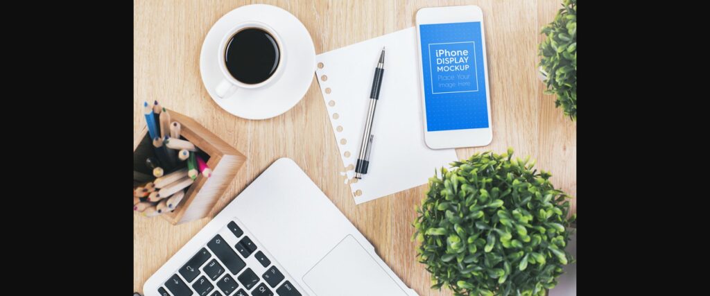 Phone / Smartphone Workspace Mockups Poster 5