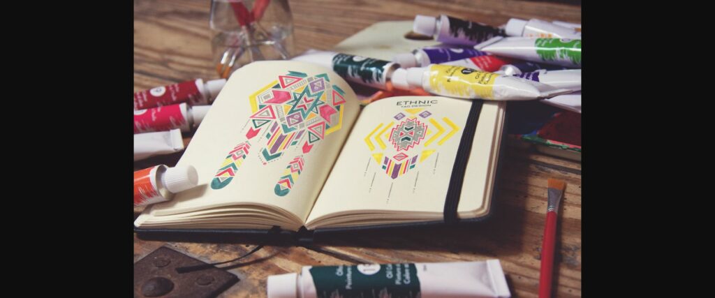 Colorful Pocket Notebook Mockup  Poster 2