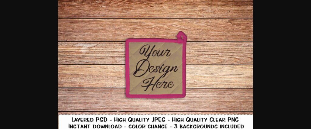 Pot Holder Editable Photo Realistic Product Mockup Poster 4