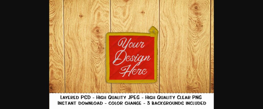 Pot Holder Editable Photo Realistic Product Mockup Poster 1