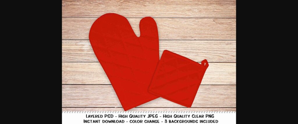 Pot Holder & Oven Mitt Set Product Mockup  Poster 4