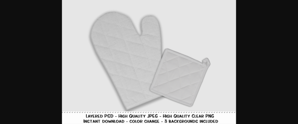 Pot Holder & Oven Mitt Set Product Mockup  Poster 6