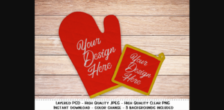 Pot Holder & Oven Mitt Set Product Mockup  Poster 1