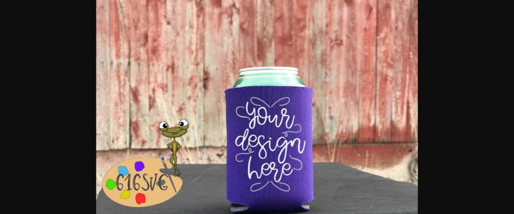 Purple Can Cooler Mockup Poster 4