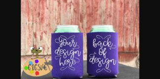 Purple Can Cooler Mockup Poster 1