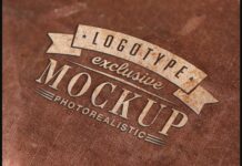 Realistic Mock-ups on Vintage Background Poster 1