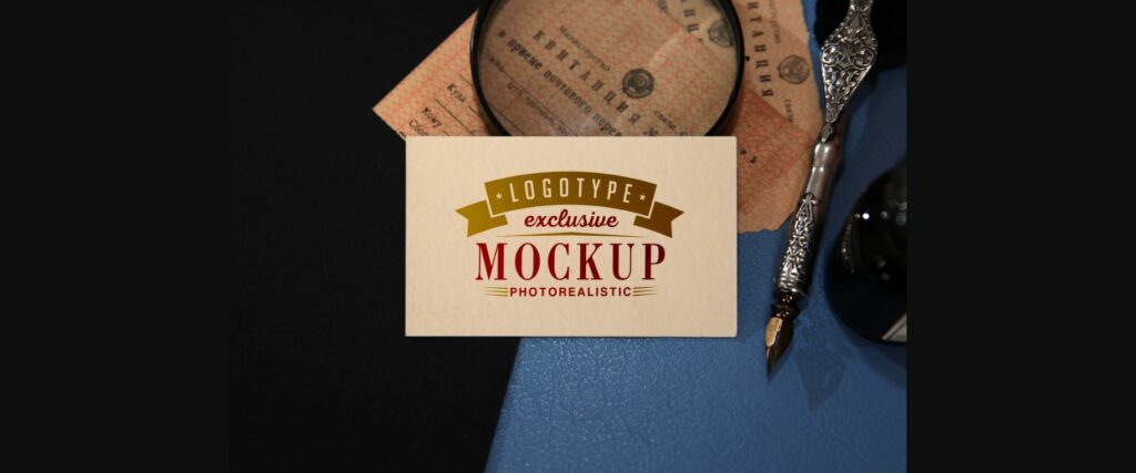 Realistic Mock-ups on Vintage Backgroun Poster 1