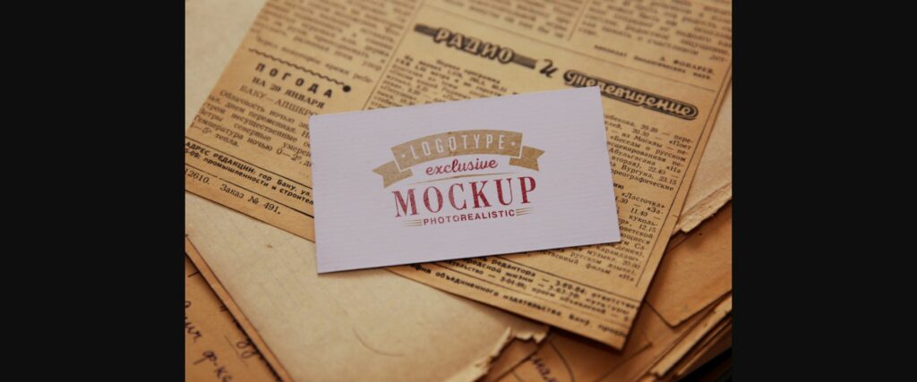 Realistic Mock-ups on Vintage Background Poster 1