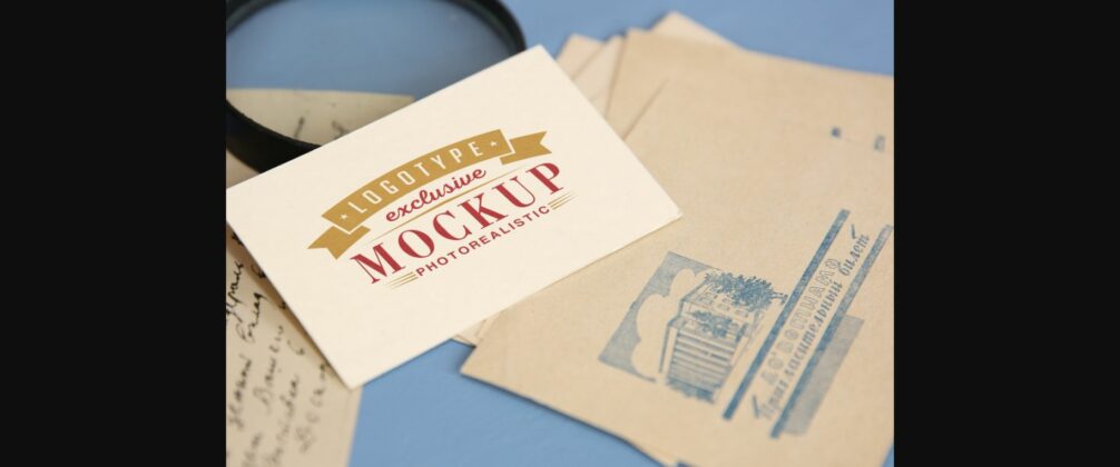 Realistic Mock-ups on Vintage Background Poster 1