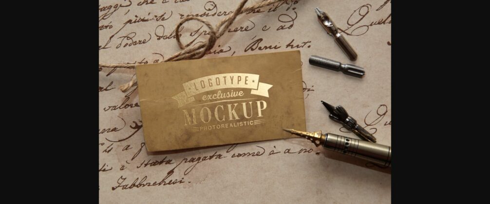 Realistic Mock-ups on Vintage Background Poster 1