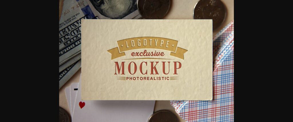 Realistic Mock-ups on Vintage Background Poster 1