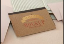 Realistic Mock-ups on Vintage Background Poster 1