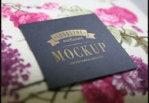 Realistic Mock-ups on Vintage Background Poster 1