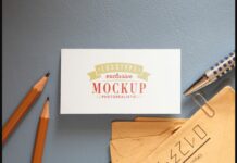 Realistic Mock-ups on Vintage Background Poster 1