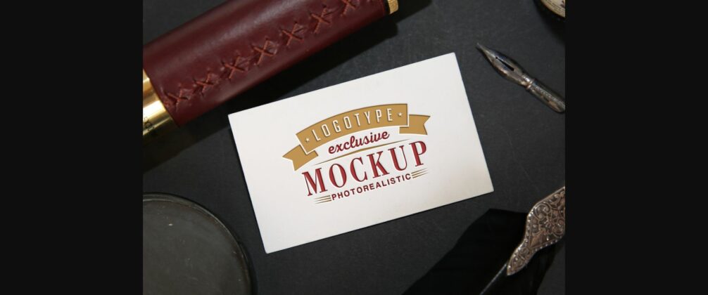 Realistic Mock-ups on Vintage Background Poster 1