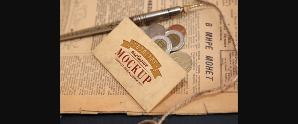 Realistic Mock-ups on Vintage Background Poster 1