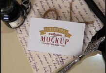 Realistic Mock-ups on Vintage Background Poster 1