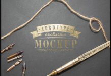 Realistic Mock-ups on Vintage Background Poster 1