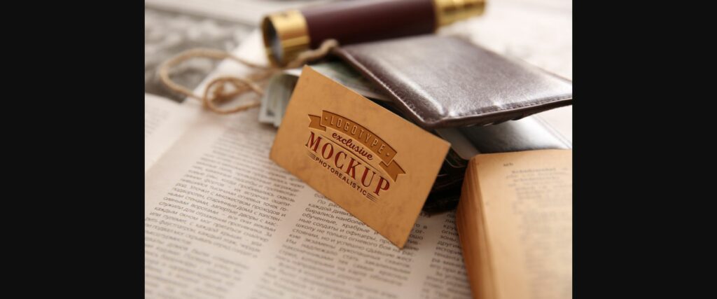 Realistic Mock-ups on Vintage Background Poster 1