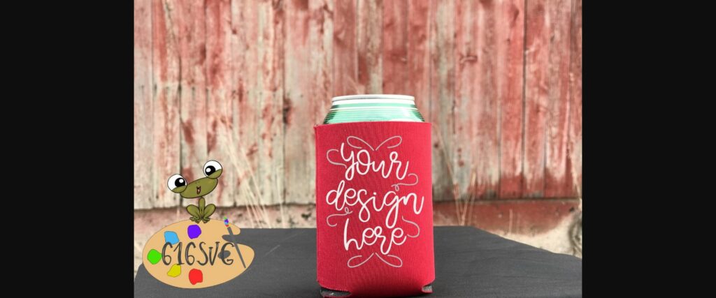 Red Can Cooler Mockup Poster 4