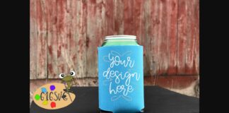 Robin Egg Blue Can Cooler Mockup Poster 1