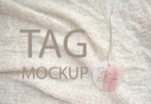 Round Tag Mockup, Styled Stock Photograp Poster 1