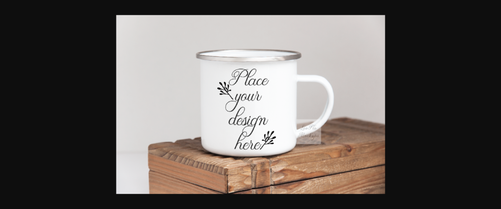 Rustic Metal Tin Enamel Camp Mug Mockup Poster 1