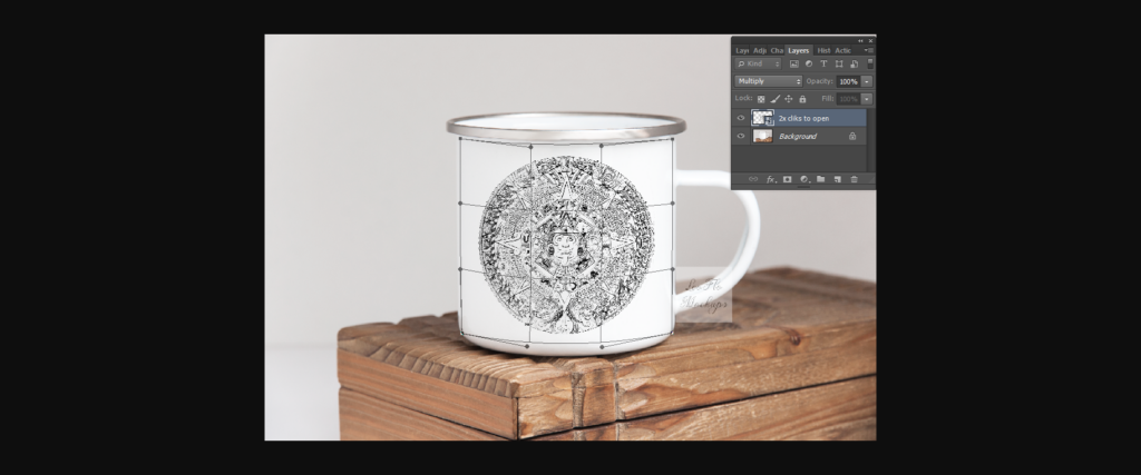 Rustic Metal Tin Enamel Camp Mug Mockup Poster 5