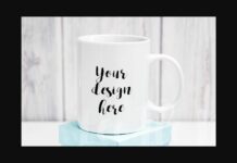 Rustic Sublimation Coffee Mug Mockup Poster 1