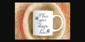 Spring Summer Boho Coffee Mug Mock Up Poster 1