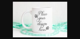 Spring Easter Coffee Mug Mockup Poster 1