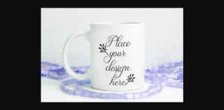 Spring Easter Coffee Mug Mockup Poster 1