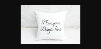 Square Pillow Cushion Mock Up Poster 1