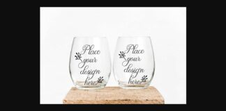 2 Wine Glass Mockup Poster 1