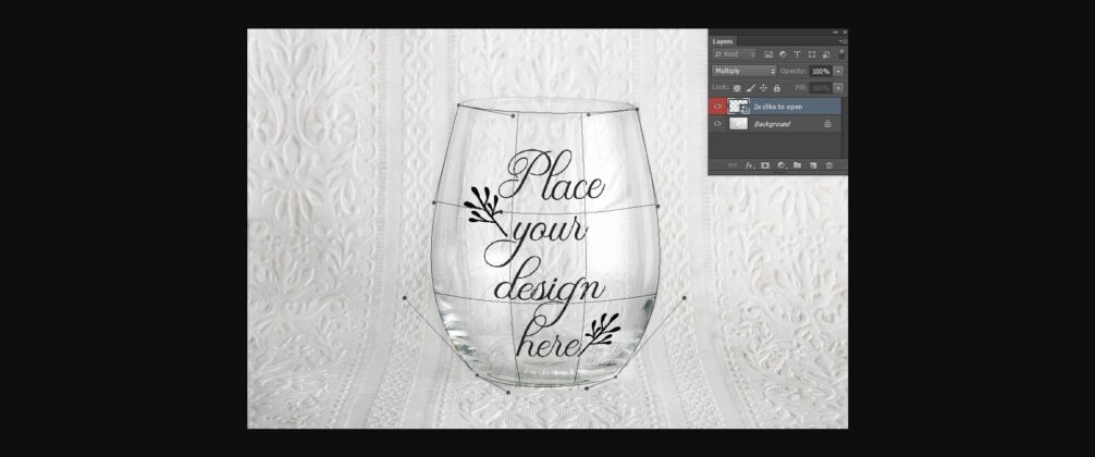 Stemless Wine Clear Glass Mock Up Poster 4