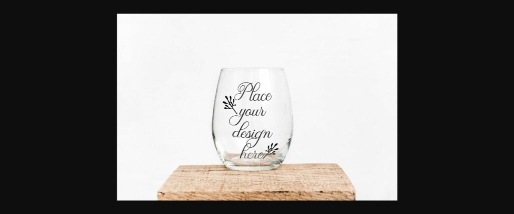 Stemless Wine Clear Glass Mockup Poster 3