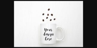 Sublimation Coffee Mug Mockup Flatlay Poster 1