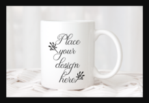 Sublimation White Coffee Mug Mockup Poster 1