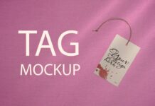 Tag Mockup, Thank You Tag, PSD Template Poster 1