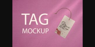 Tag Mockup, Thank You Tag, PSD Template Poster 1