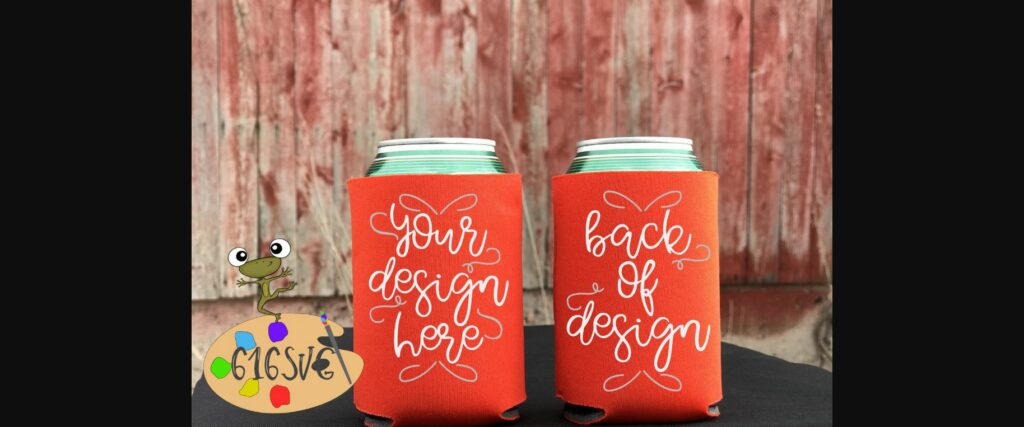 Tangerine Can Cooler Mockup Poster 2