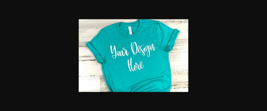 Teal Unisex T-Shirt Mockup Photo Poster 1