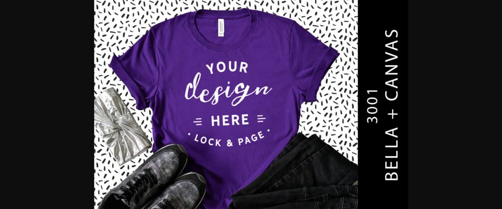 Team Purple Bella Canvas 3001 Tee Mockup Poster 1